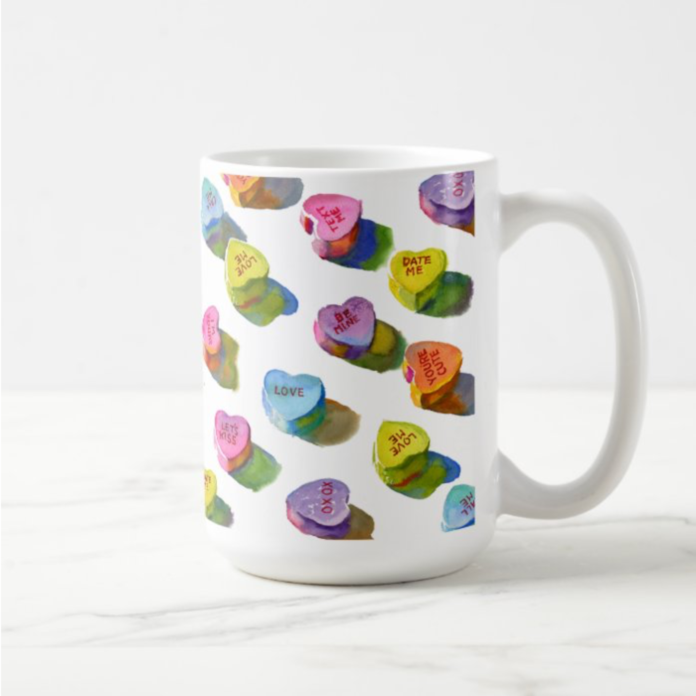 15 oz Mug | Candy Hearts