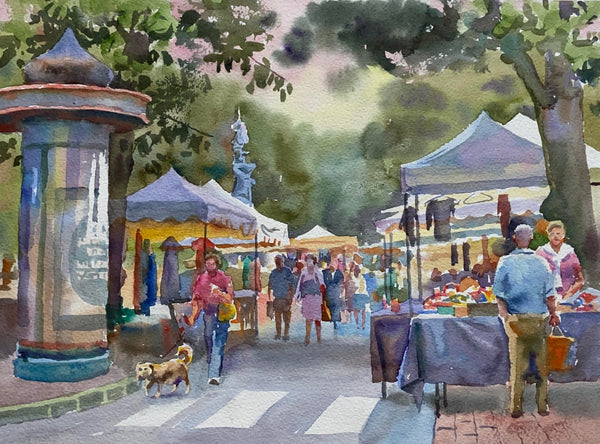 Scruffy Goes to Market | Riberac, France