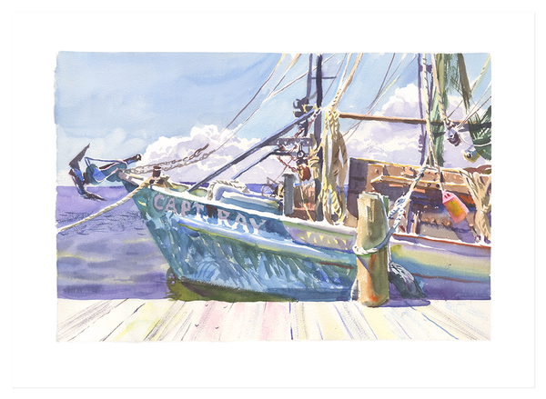 Print Capt Ray #39 s Shrimp Boat Wyatt Waters Gallery Print Capt Ray #39 s Shrimp Boat Wyatt Waters Gallery