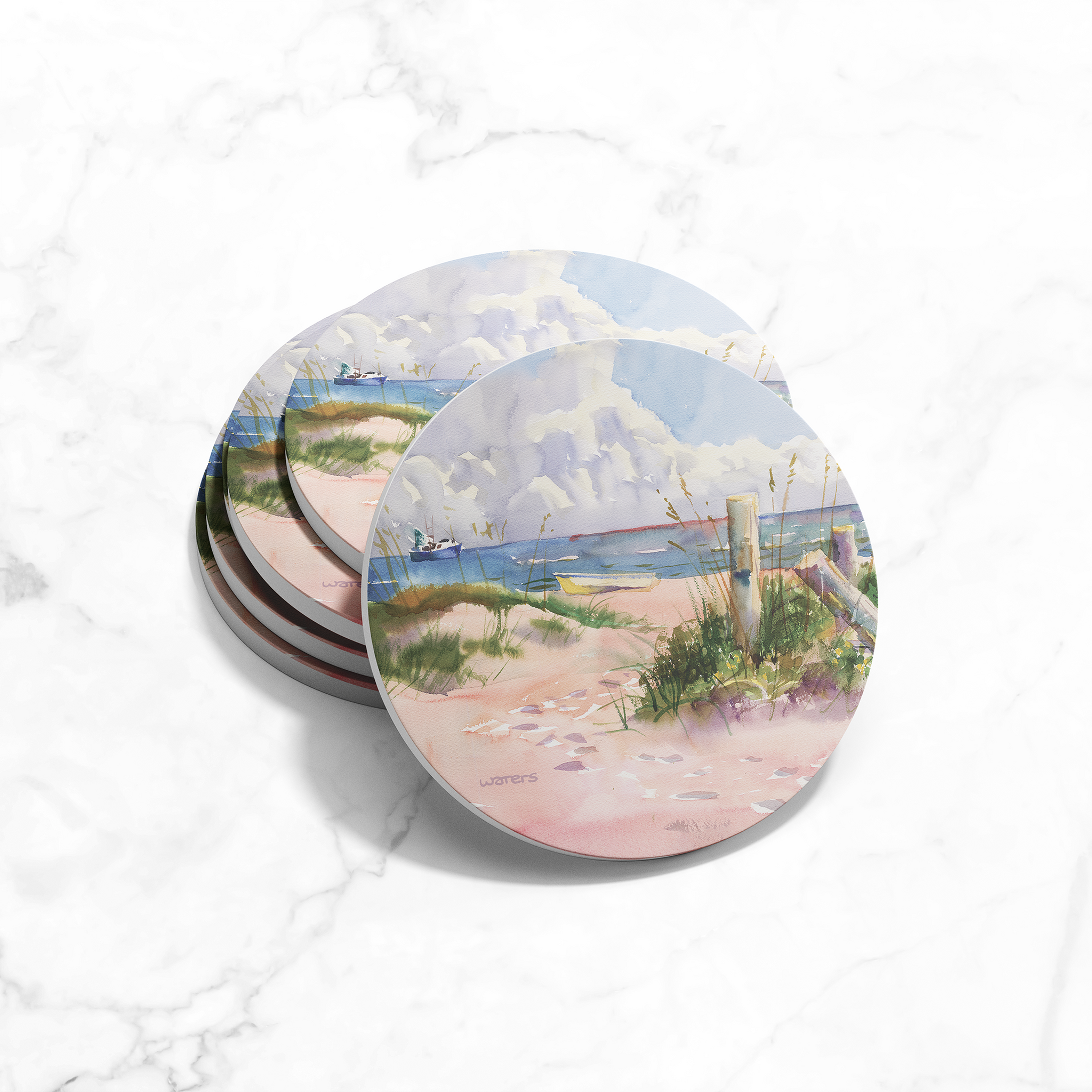 Stone Coaster | Sea Oats