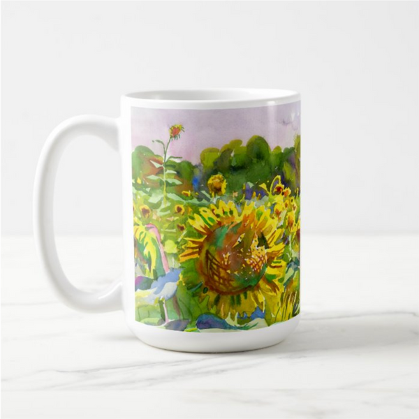 15 oz Mug | Field of Sunflowers