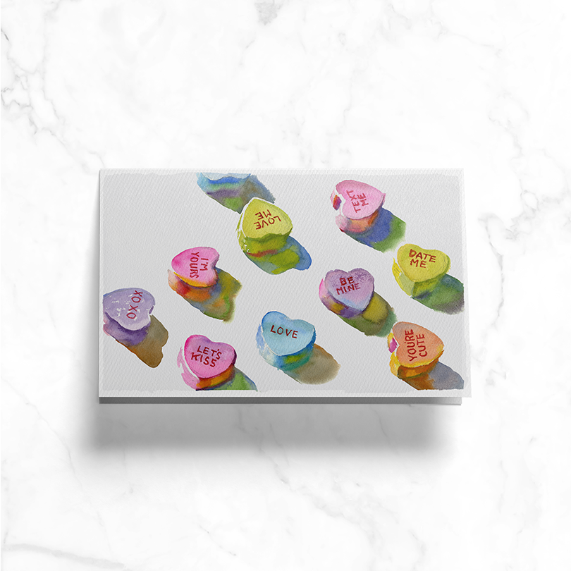 Greeting Cards | Candy Hearts