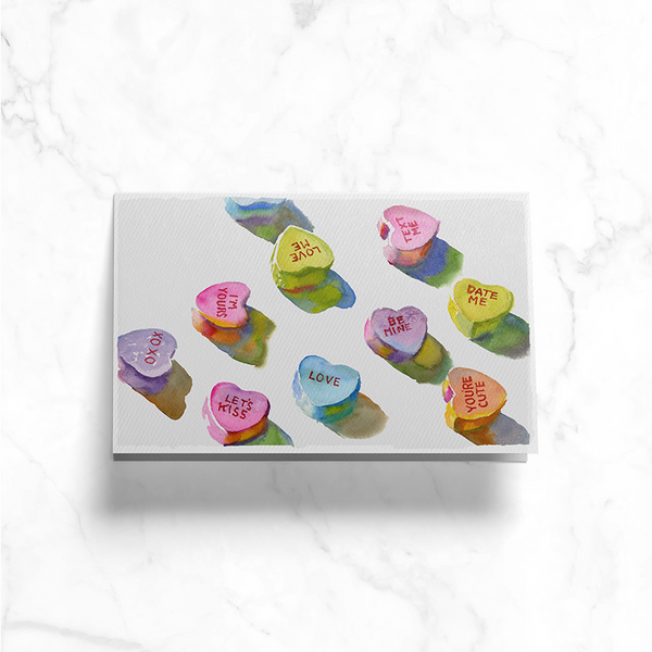 Greeting Cards | Candy Hearts