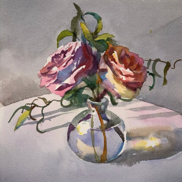 Two Roses For Emily | Still Life