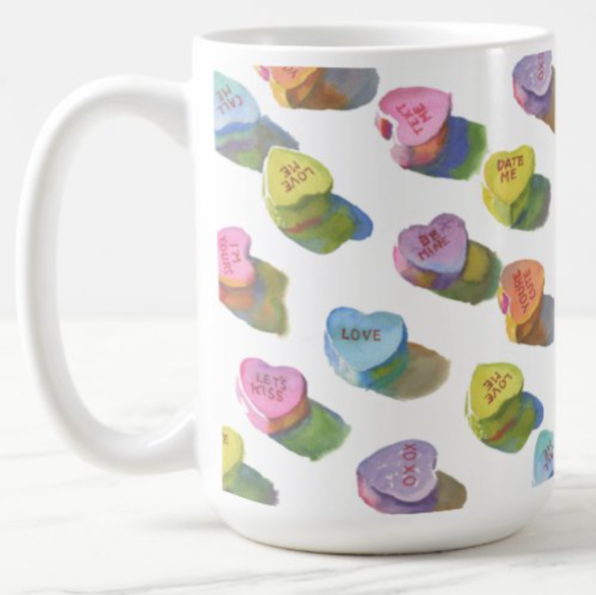15 oz Mug Candy Hearts