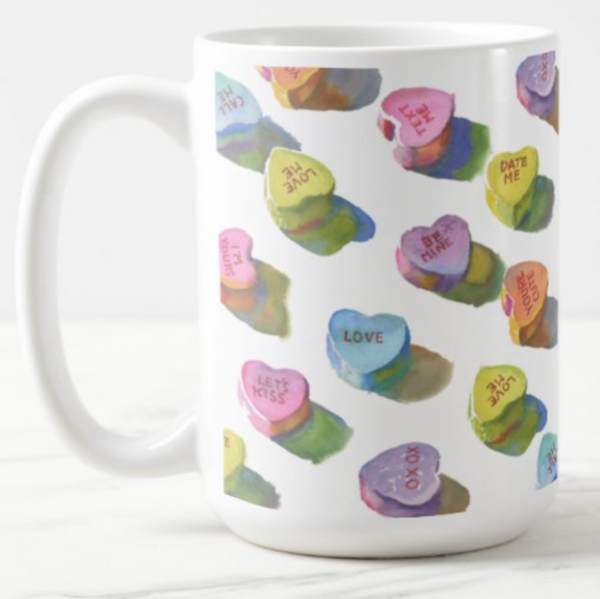 15 oz Mug | Candy Hearts